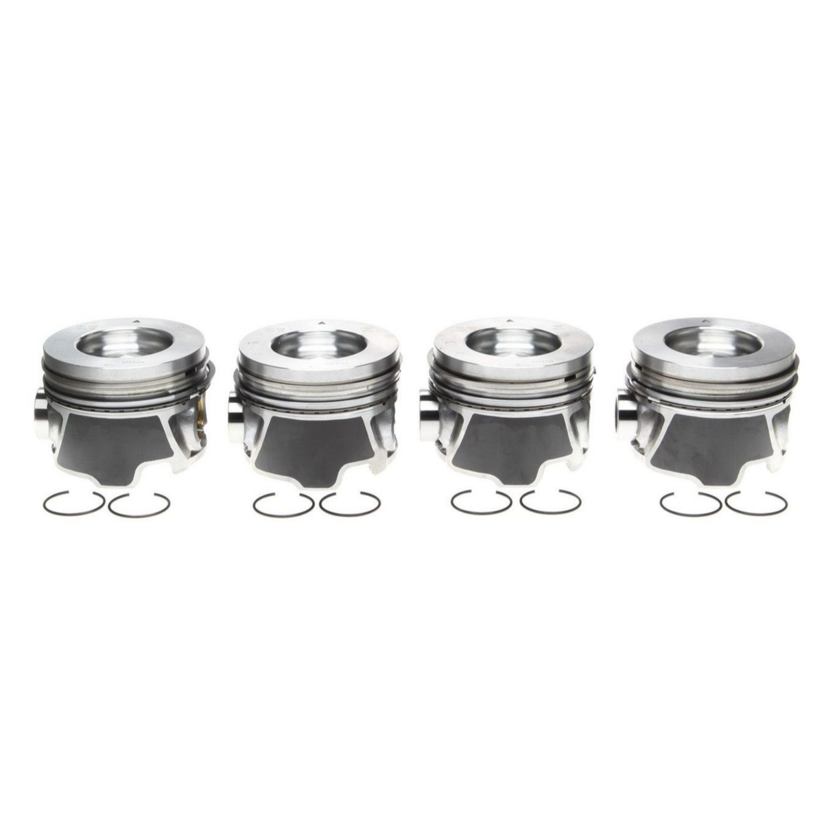 2006-2010 Duramax LLY/LBZ/LMM Mahle Set of 4 Pistons w/ Rings Left Bank - .020 (224-3709WR.020)