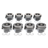 2011-2016 Duramax LML Mahle Set of 8 Pistons w/ Rings - Standard - Reduced Compression (224-3985WR)