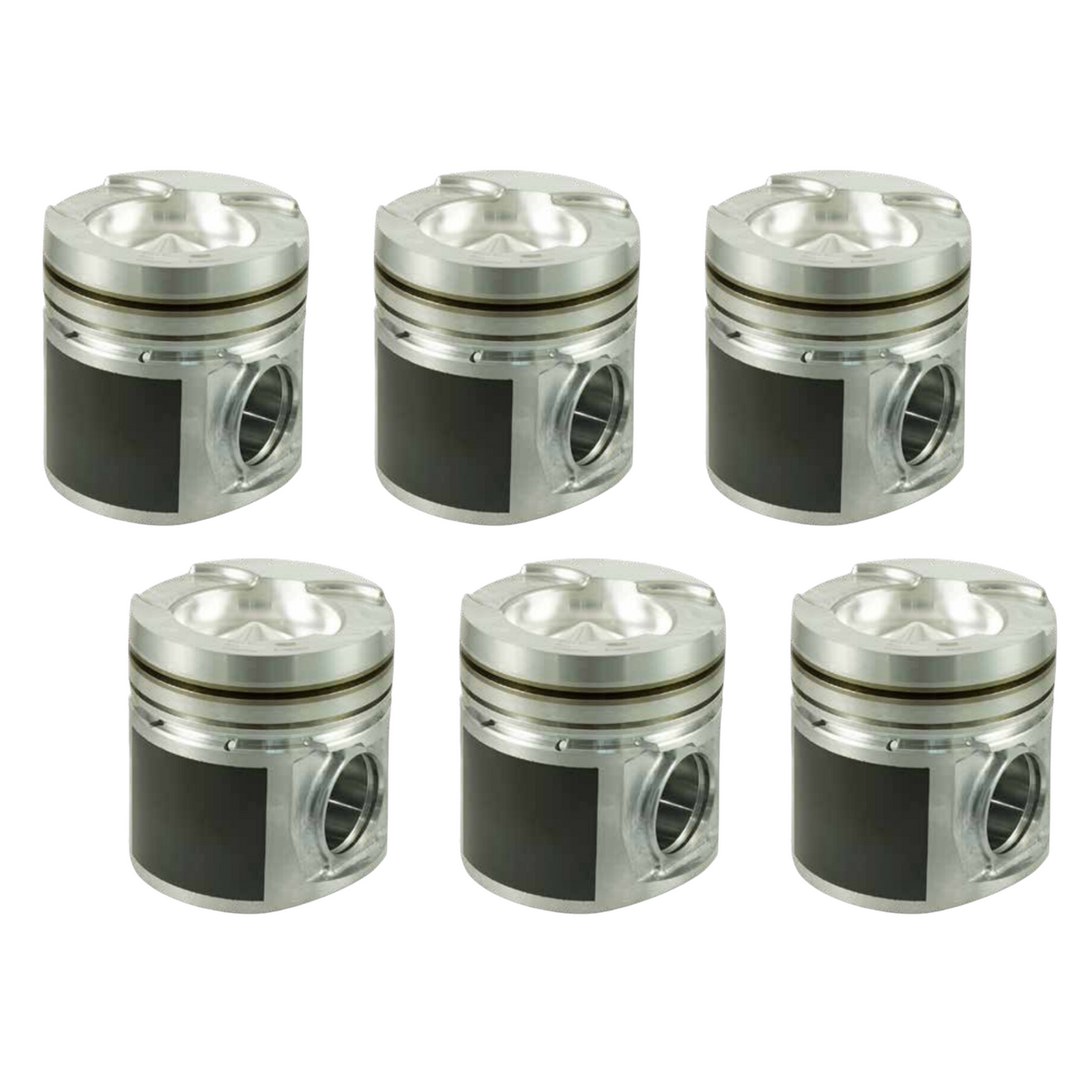 1989-1998 Cummins 5.9L 12V Mahle POWERPAK B-Series Cast Performance Piston Set of 6 - 4.035 Bore (197952435)