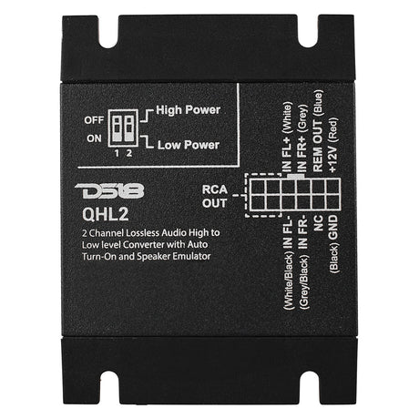 2-Channel Lossless Audio Line Output Converter with Auto Turn-On And Speaker Emulator