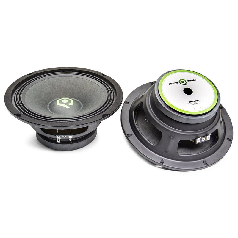 SOUNDQUBED QP-MR 8" Pro Audio Midrange Speakers (pair)