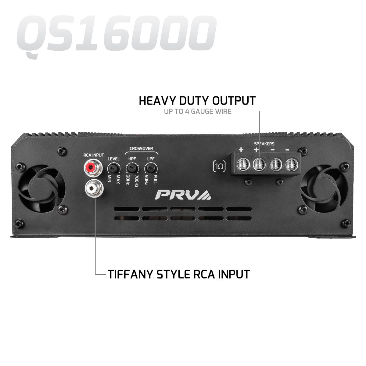 PRV Audio QS16000 1 Ohm 16000W 1-Channel Full Range Amplifier