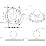 RAM Round Plate with Ball