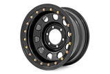Steel Simulated Bead Lock Wheel Black 15x10 5x4.5 3.30 Bore -39 Rough Country