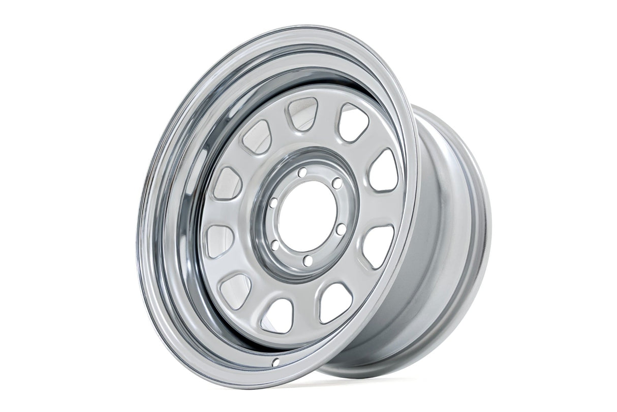Steel Wheel Chrome 17x9 5x5 3.30 Bore -12 Rough Country