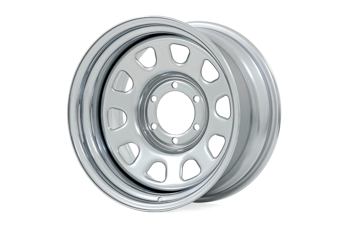 Steel Wheel Chrome 16x8 5x4.5 3.30 Bore -6 Rough Country