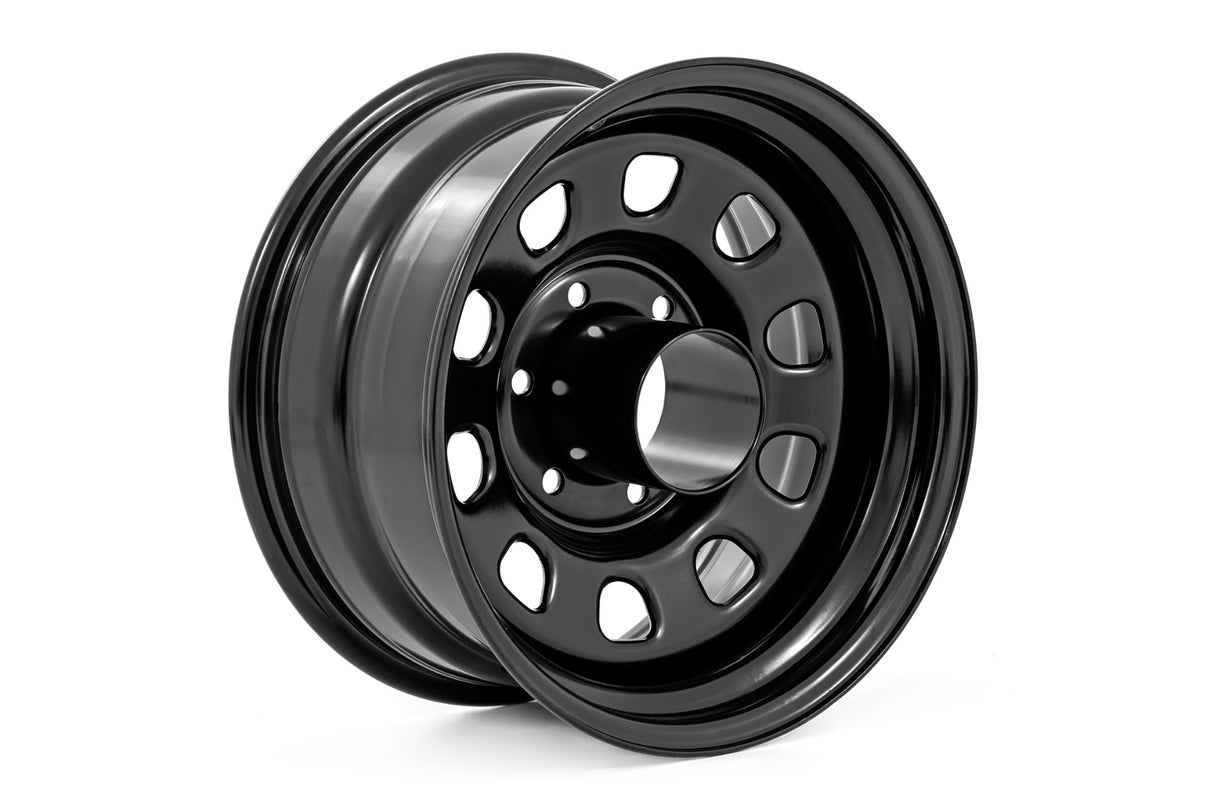 Steel Wheel Black 16x8 5x4.5 3.30 Bore -6 Rough Country