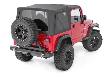 Soft Top Replacement Black Half Doors Jeep Wrangler YJ 4WD (87-95) Rough Country