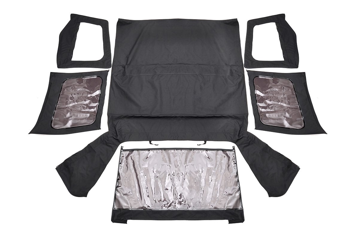Soft Top Replacement Black Half Doors Jeep Wrangler YJ 4WD (87-95) Rough Country