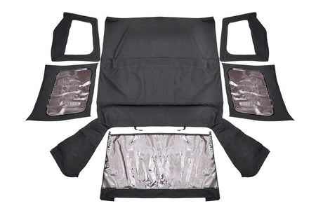 Soft Top Replacement Black Half Doors Jeep Wrangler YJ 4WD (87-95) Rough Country