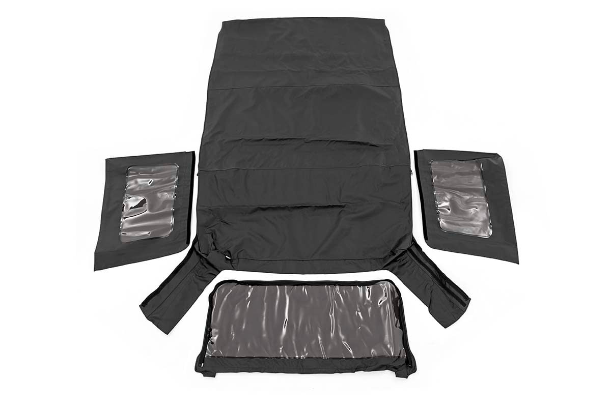 Soft Top Replacement Black 4 Door Jeep Wrangler Unlimited (07-09) Rough Country