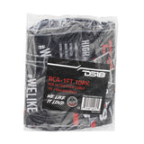 1 ft Ultra Flex 100% OFC RCA Cable Wire – 10-Pack