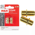 RCA In-Line Feed-Through Coax Connector (2-Pack) VH66R1 TekShack