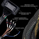 '20-'26 RZR® Pro Series Ride Command Front & Rear RCA Output + Speaker Wire & Remote | UTVS-PRO-RC-RCA-OUT UTV Stereo