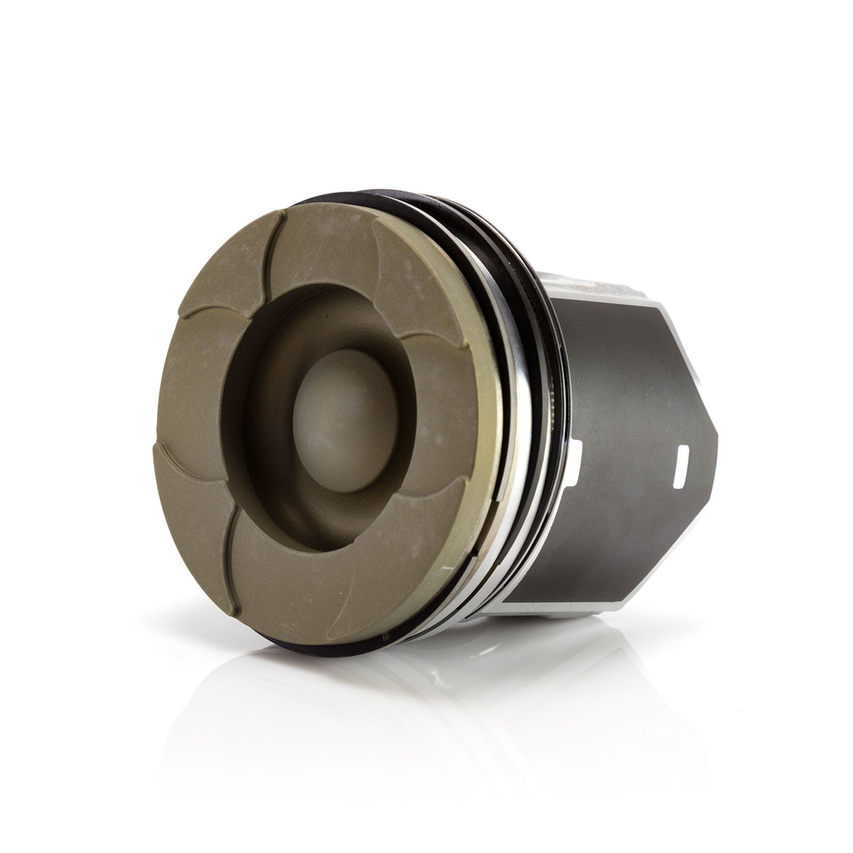 Mahle 6.0L Ford Power Stroke Ceramic Coated, Fly Cut and De-Lipped Single Piston Kit With Rings