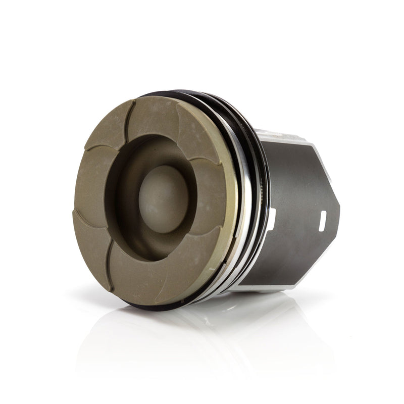 MAHLE 7.3L Ceramic Coated, .080" Fly Cut Piston With Rings 1994-2003 Ford/Navistar Power Stroke Diesel V8 7.3L