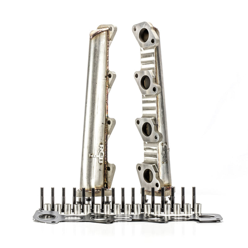 6.4L Ford Power Stroke 304 Stainless Steel Log Style Exhaust Manifolds