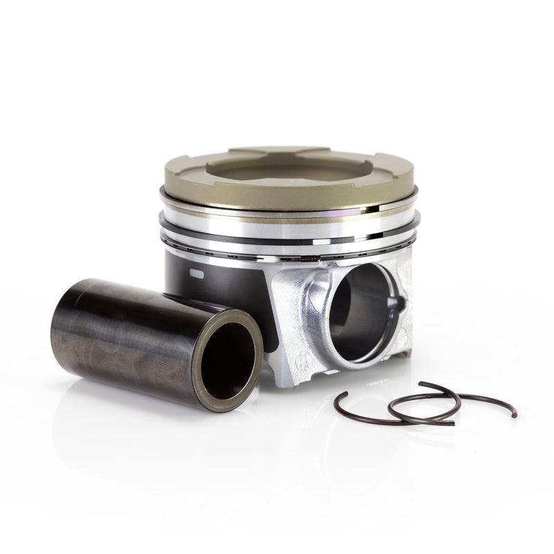 6.4L MAXXFORCE 7 Ford Power Stroke Fly Cut, De-Lipped & Ceramic Coated Single Piston Kit With Rings