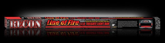 Original "Line of Fire" Hyperlite LED Tailgate Light Bar in Red - Multiple Sizes