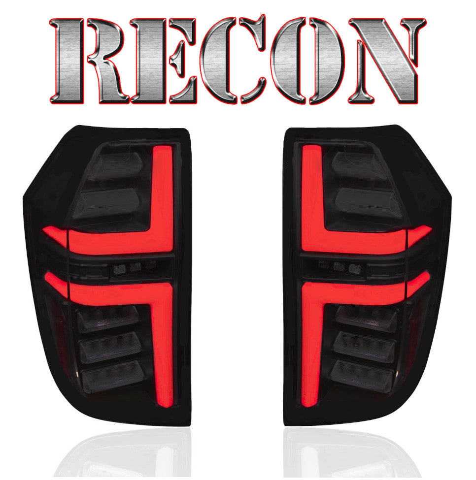 Chevy Tahoe & Suburban 21-24 OLED TAIL LIGHTS with LED Startup Sequence & AMBER OLED Turn Signals - Smoked Lens