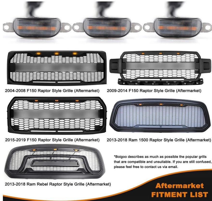 Universal Front Grille LED Light Kit with Amber LED Running Lights and Smoked Lenses 3pc Kit RECON Universal Front Grille LED Light Kit with Amber LED Running Lights and Smoked Lenses 3pc Kit Universal Front Grille LED Light Kit with Amber LED Running Lights and Smoked Lenses 3pc Kit Universal Front Grille LED Light Kit with Amber LED Running Lights and Smoked Lenses 3pc Kit Universal Front Grille LED Light Kit with Amber LED Running Lights and Smoked Lenses 3pc Kit