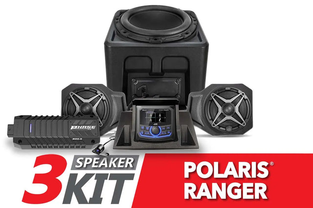 2018-2024 Polaris Ranger XP1000 A-Spec SSV Works 3-Speaker Audio System w/JVC SSV Works