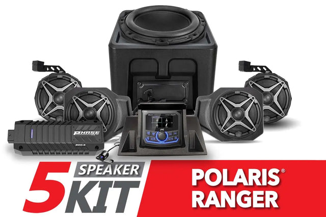 2018-2024 Polaris Ranger XP1000 A-Spec SSV Works 5-Speaker Audio System w/JVC SSV Works