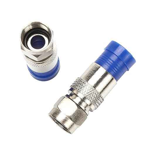 RG6 Compression F Type Straight Antenna Cable Connector Coax Adapter 5 Pack TekShack