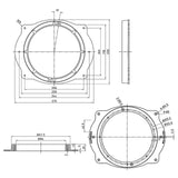 8" Toyota Multi Model Factory Opening to Aftermarket Speakers Adapter Kit (RING-PVC-A69-8), Sold in pairs Audiopipe
