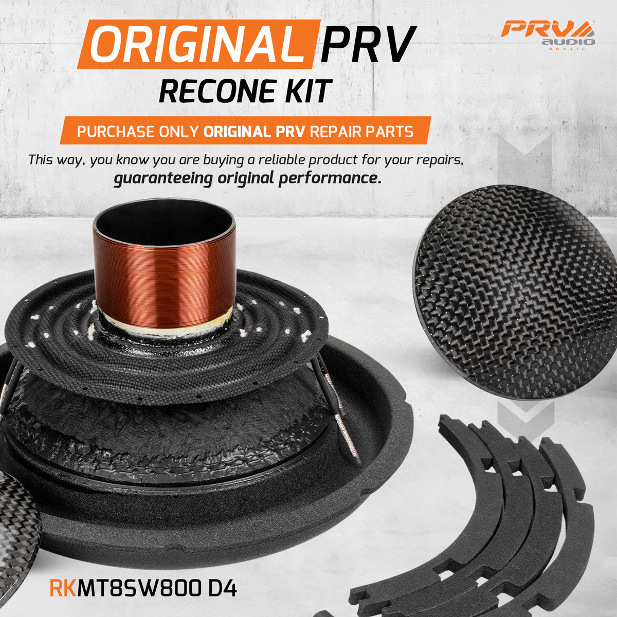 PRV Audio RKMT8SW800 D4 Original Recone Kit