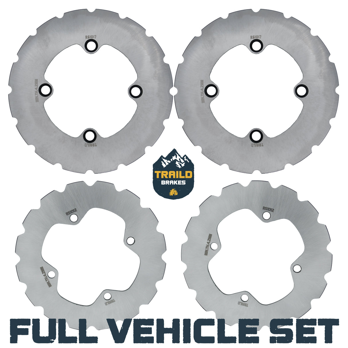 Polaris Ranger XP 1000 / XP Kinetic 2021-2027 Ridge Rider Disc Brake Rotor Kit Traild