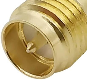 Brass Gold-Plated RP SMA Jack R/F Coaxial Adapter TekShack