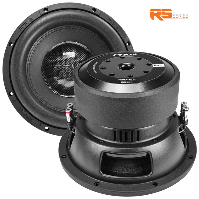 RS10-SUBD4 PRV 10” Car Subwoofer Dual 4 Ohm 1000 Watts PRV