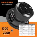 PRV RS10-SUBD4 Subwoofer PRV Audio