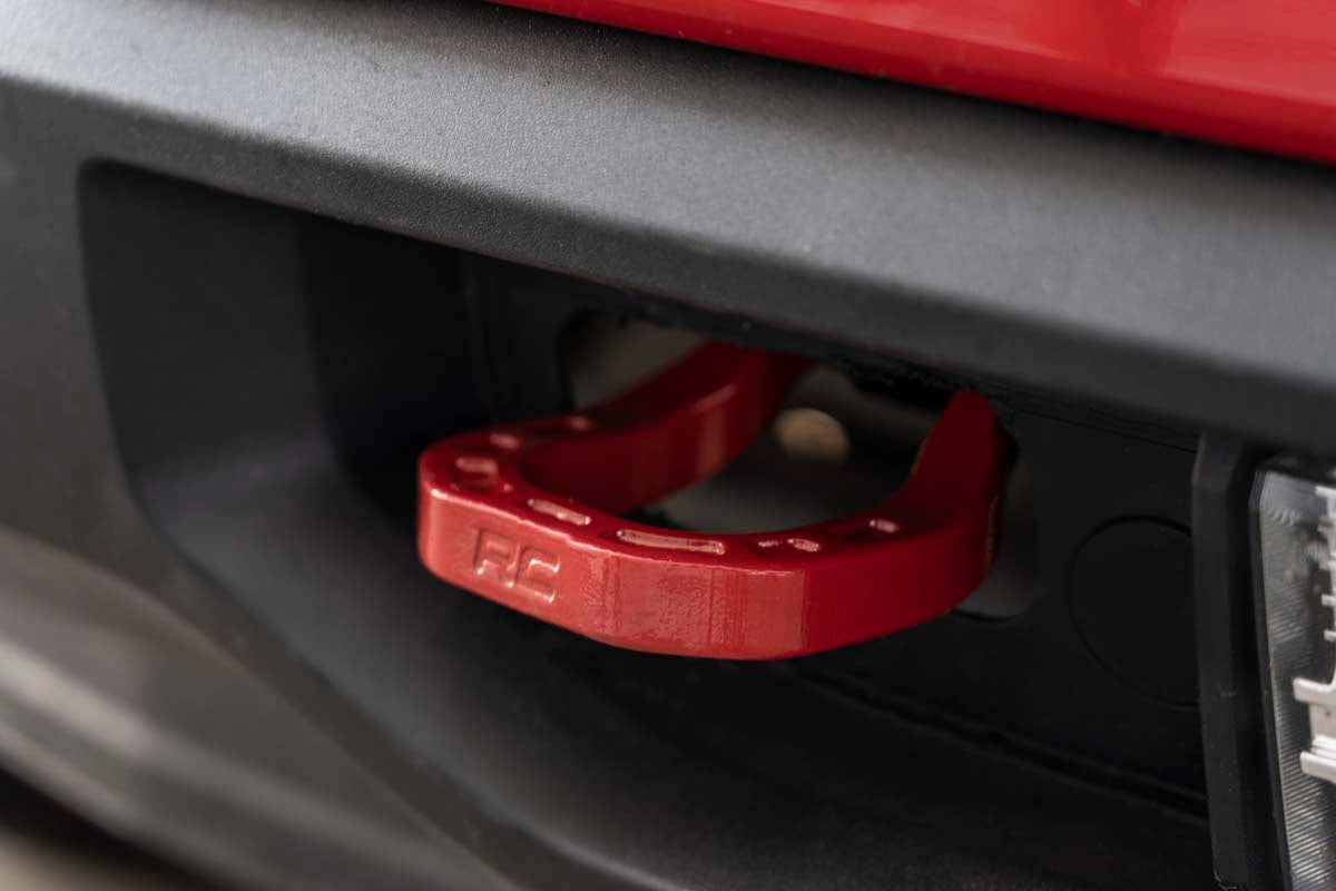 Tow Hooks Forged Red Chevy Silverado 1500 2WD/4WD (2019-2022) Rough Country