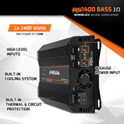 PRV RS1400 BASS 1 Ohm Amplifier PRV Audio