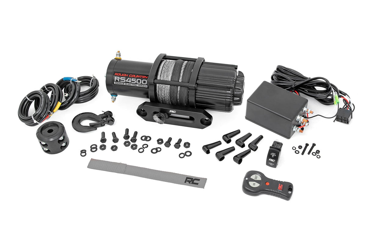 4500-LB Winch W/ Remote UTV Synthetic Rope Rough Country