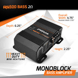 PRV Audio RS500 BASS Monoblock Car Amplifier 500 Watts 2 Ohm