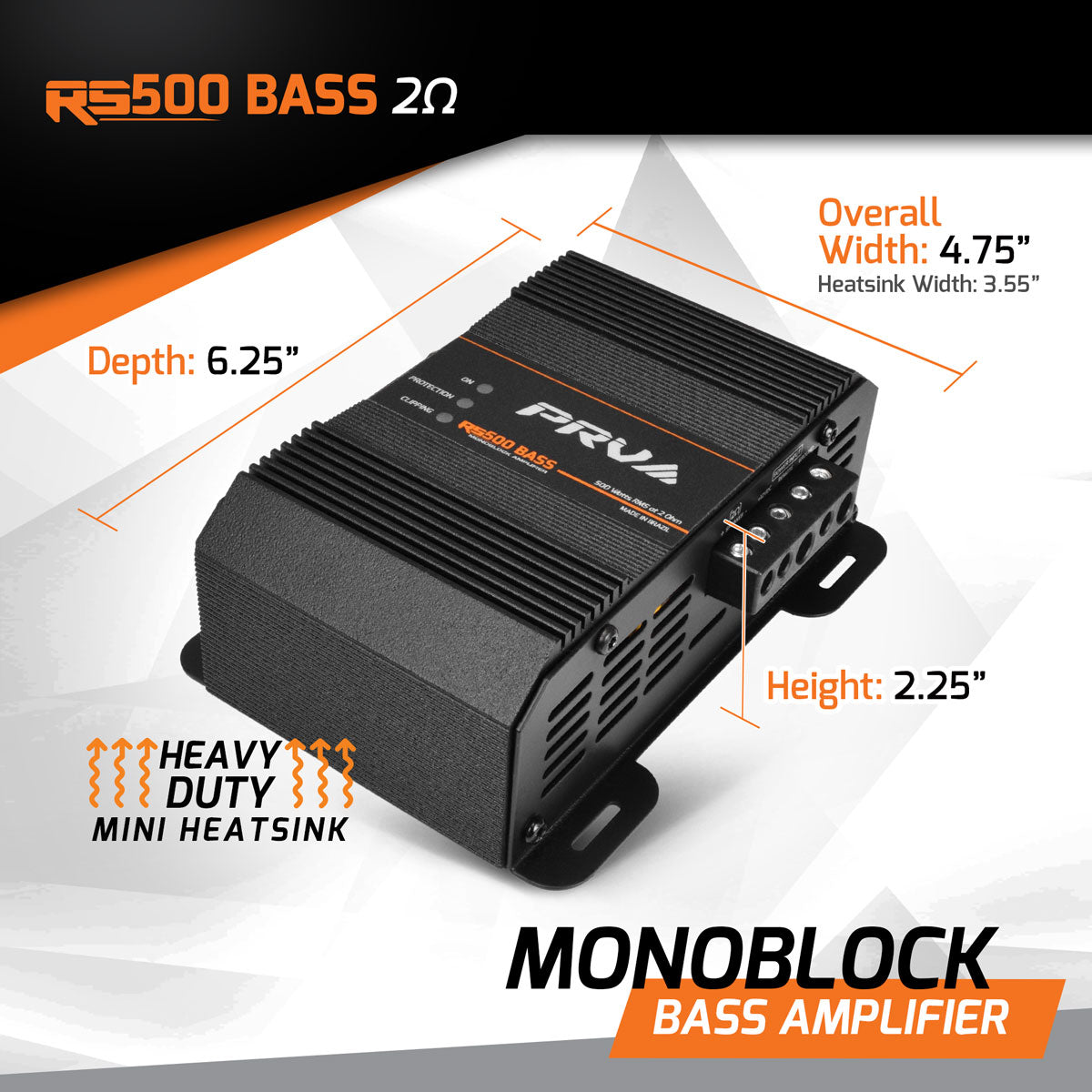 PRV RS500 BASS 2 Ohm Amplifier PRV Audio