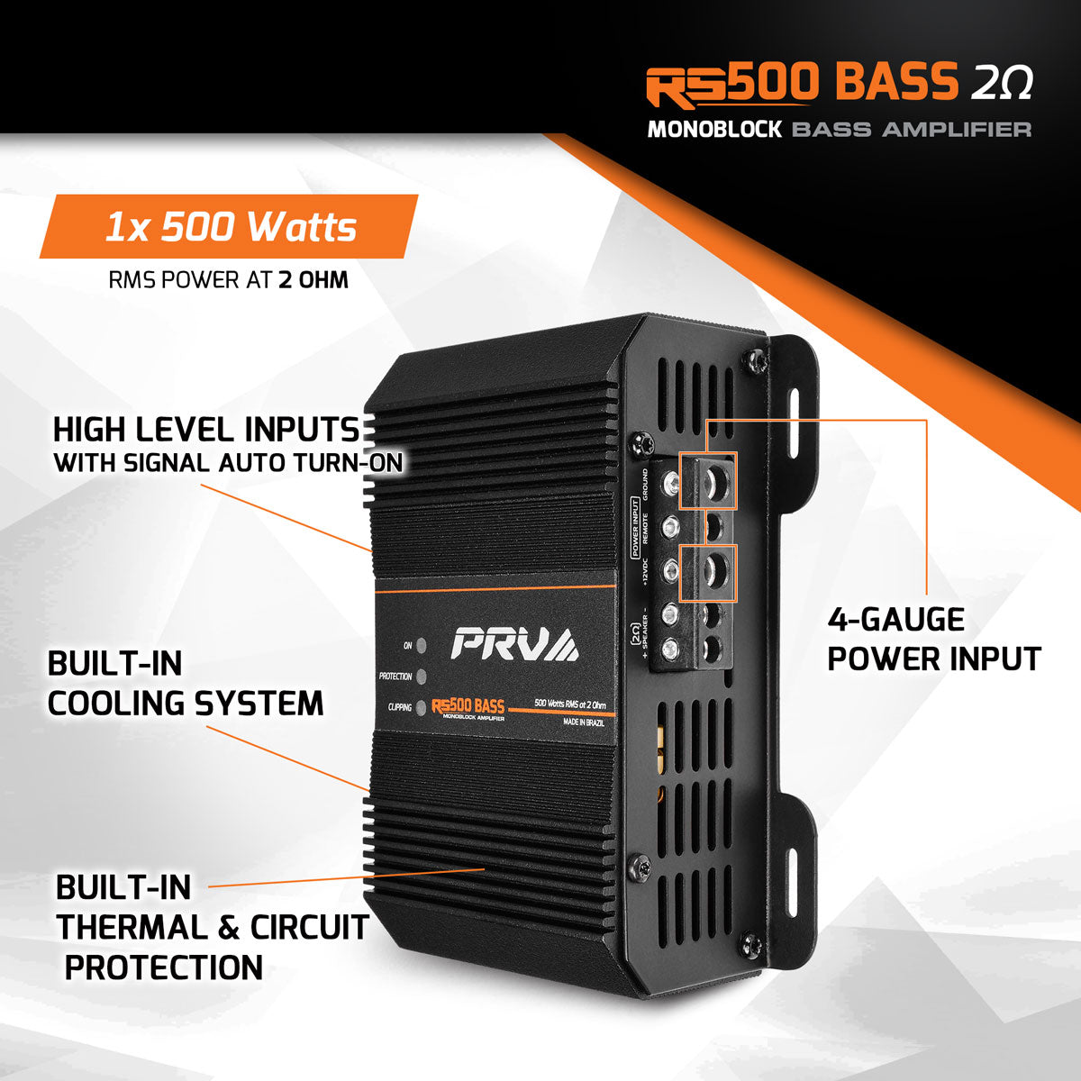 PRV RS500 BASS 2 Ohm Amplifier PRV Audio