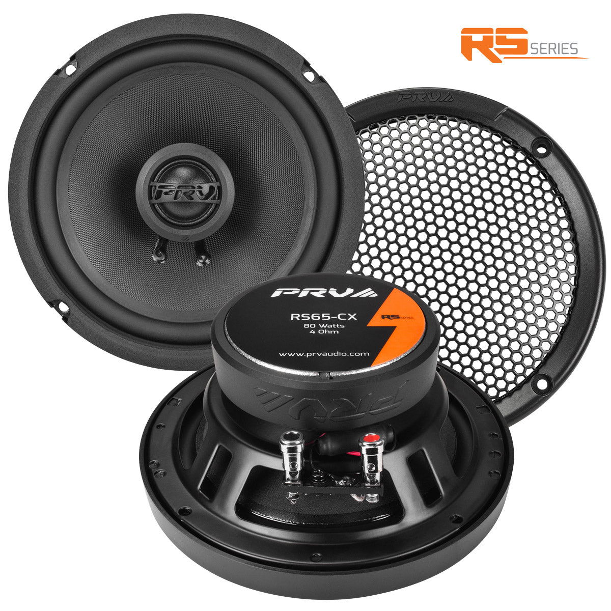 PRV Audio RS65-CX 6.5" 2-Way Coaxial Car Speakers 80 Watts RMS Pair