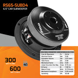 PRV Audio RS65-SUBD4 6.5" Car Subwoofer 300 Watts RMS