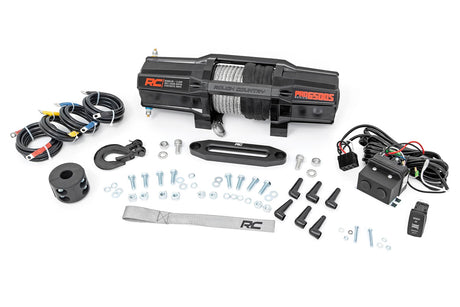 6500-LB Winch W/ Remote UTV Synthetic Rope Rough Country