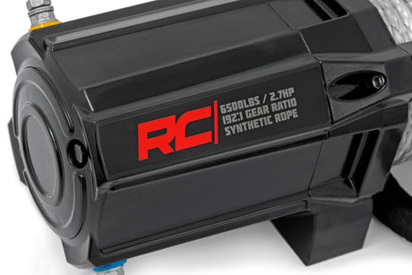 6500-LB Winch W/ Remote UTV Synthetic Rope Rough Country
