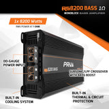 PRV RS8200 BASS 1 Ohm Amplifier PRV Audio
