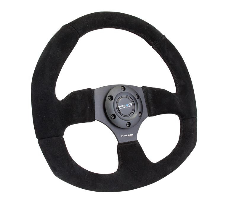 NRG Innovations Flat Bottom Steering Wheel Suede
