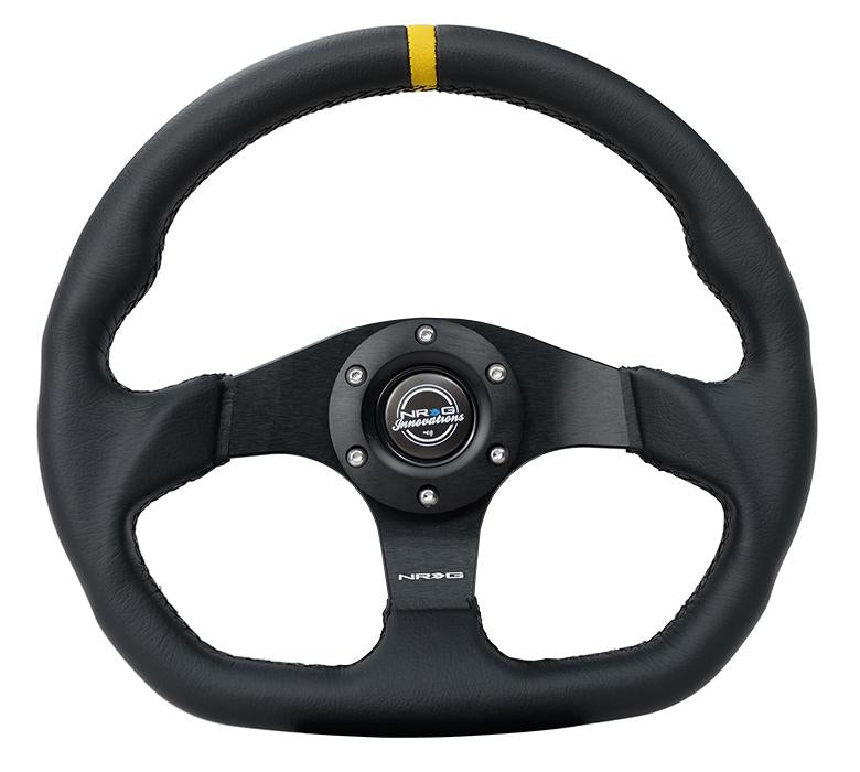 NRG Innovations Flat Bottom Steering Wheel Leather