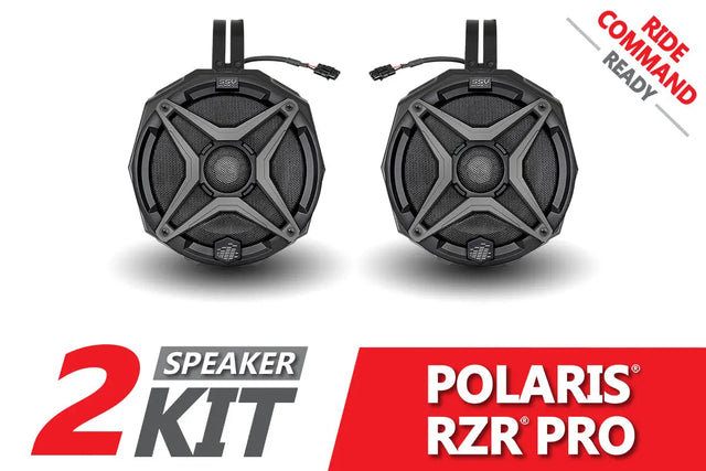 2020-2024 Polaris RZR Pro 6.5in Cage-Mount Plug-&-Play Speaker-Pods for Ride Command SSV Works