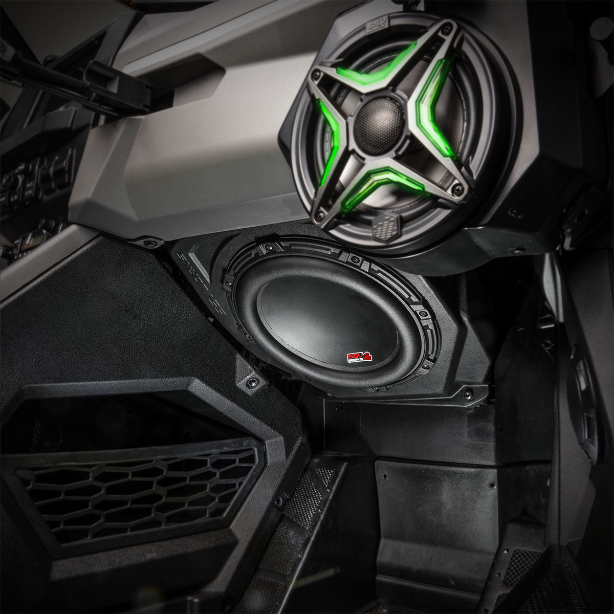 2025-2026 Polaris® RZR Pro R / Pro S / Pro XP Phase-7 K-Spec 7-Speaker Plug-&-Play Kit w/JVC Radio