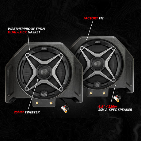 2020-2024 Polaris® RZR PRO Series Phase-4 A-Spec 5-Speaker 800watt System w/JVC